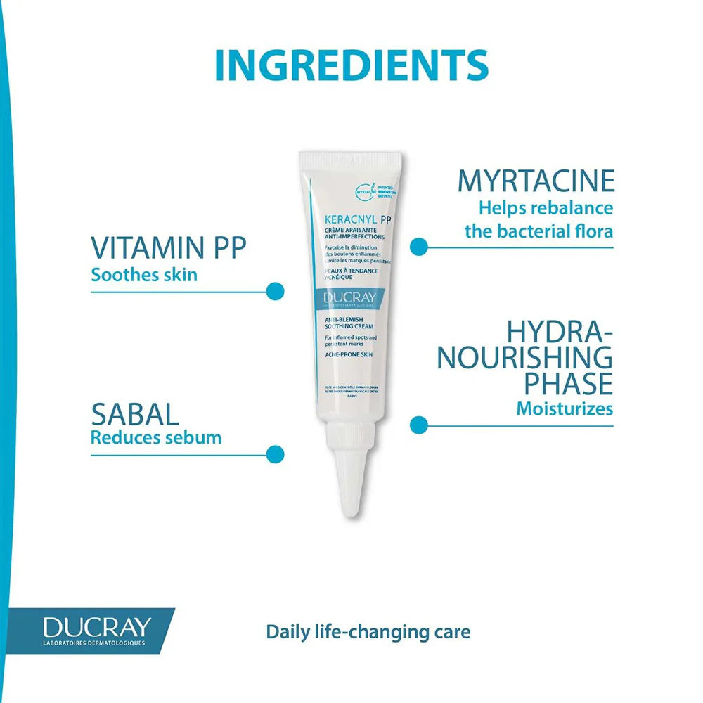 DUCRAY Keracnyl Pp + Anti-Blemish Soothing Cream 30ml