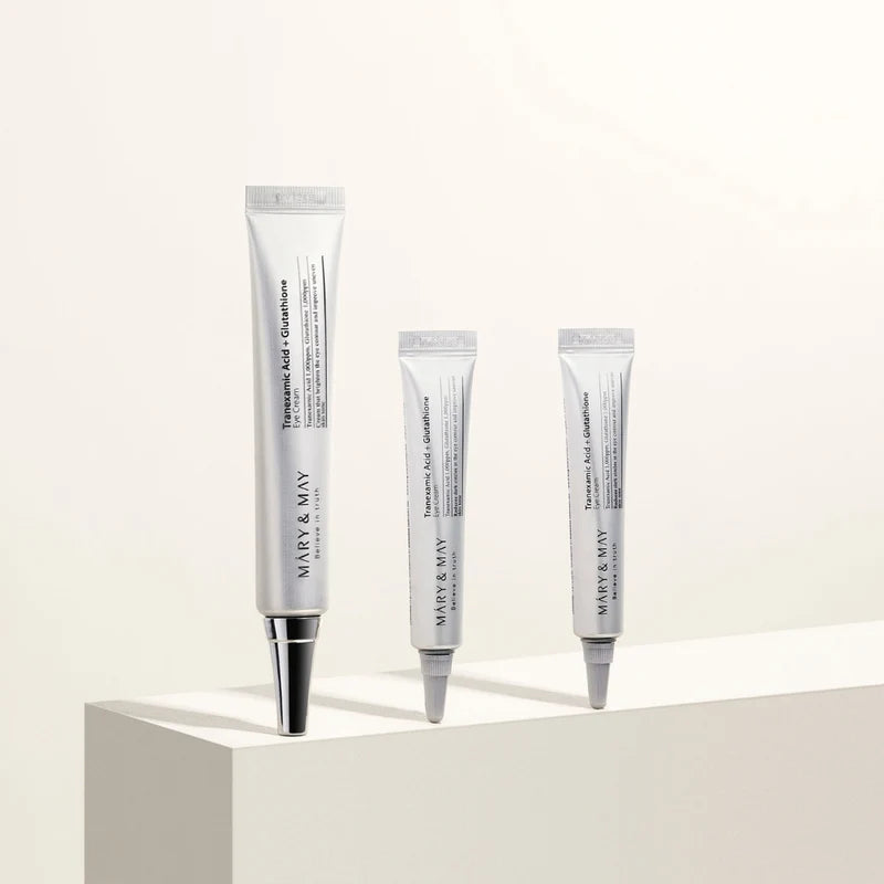 Mary & May Tranexamic Acid + Glutathione Eye Cream set and 2 free mini size