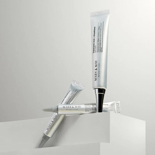Mary & May Tranexamic Acid + Glutathione Eye Cream set and 2 free mini size