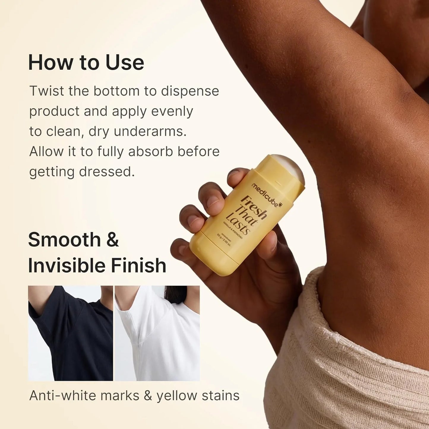 The Medicube Fresh That Lasts Vanilla &amp; Pistachio Deodorant Stick