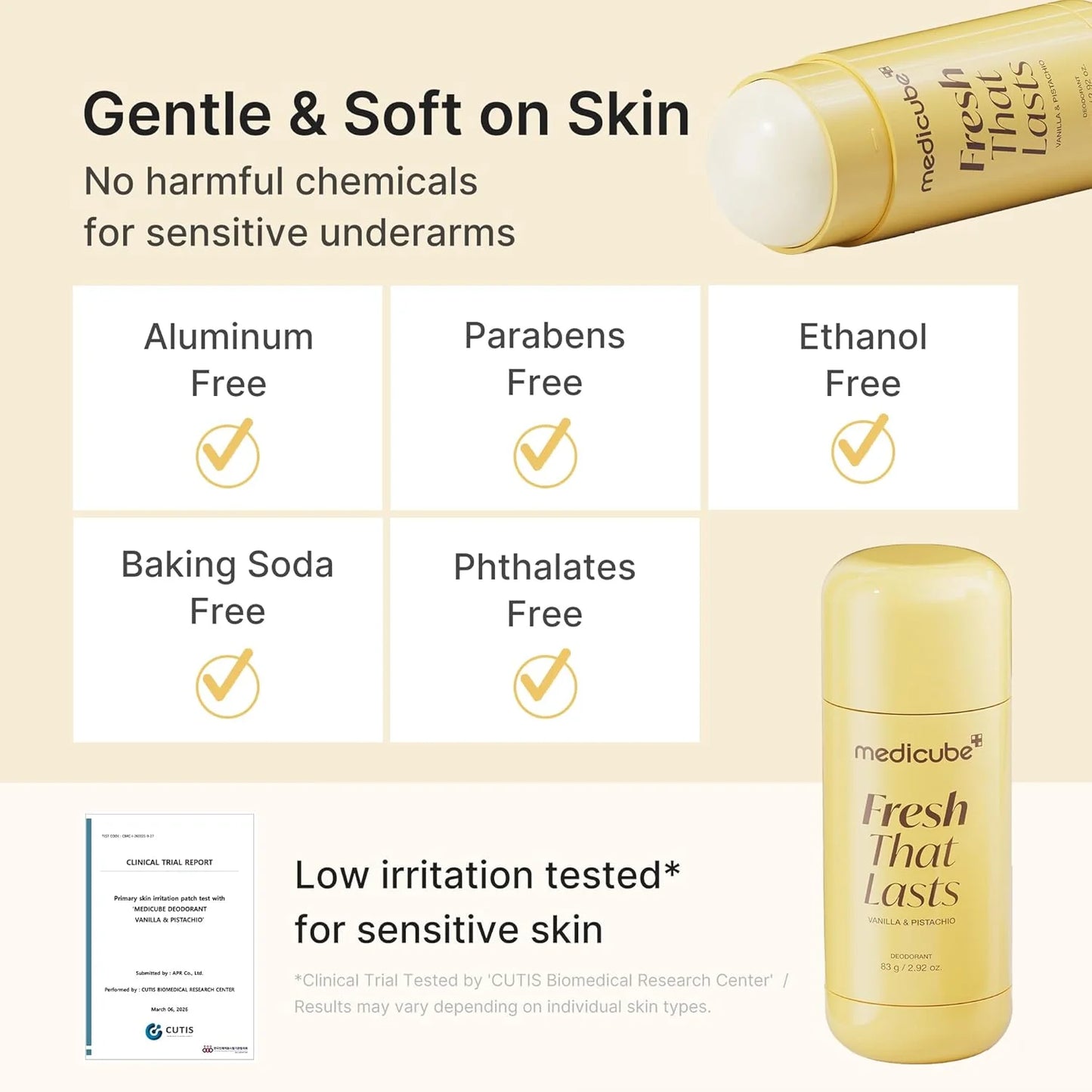 The Medicube Fresh That Lasts Vanilla &amp; Pistachio Deodorant Stick