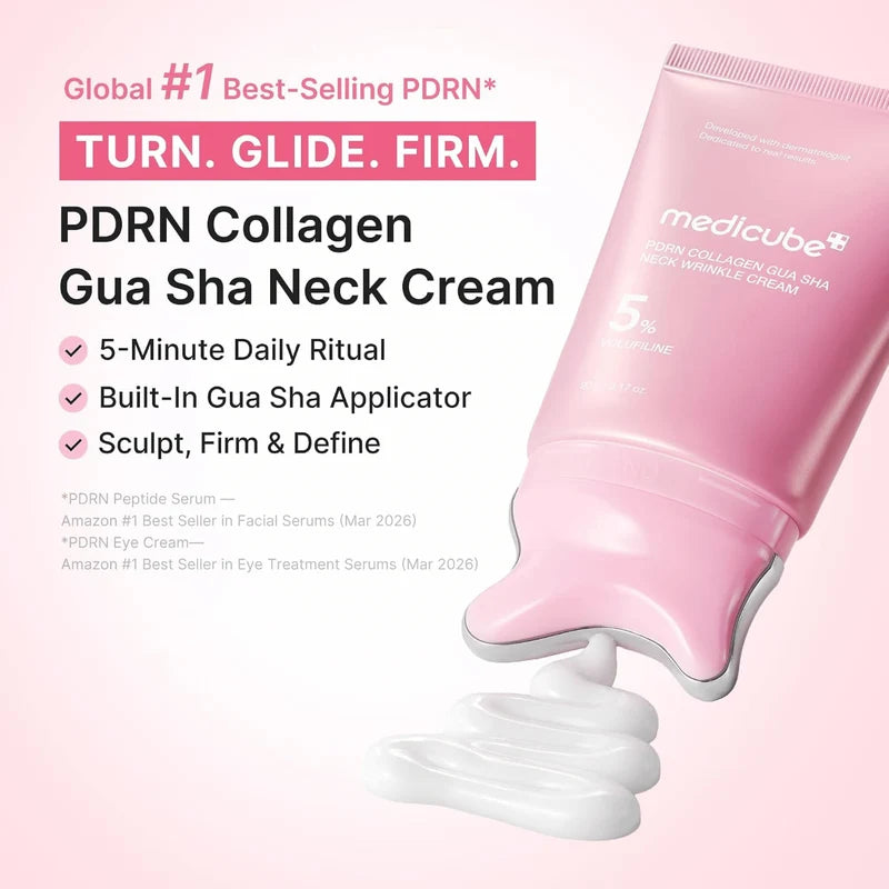 The Medicube PDRN Collagen Gua Sha Neck Wrinkle Cream