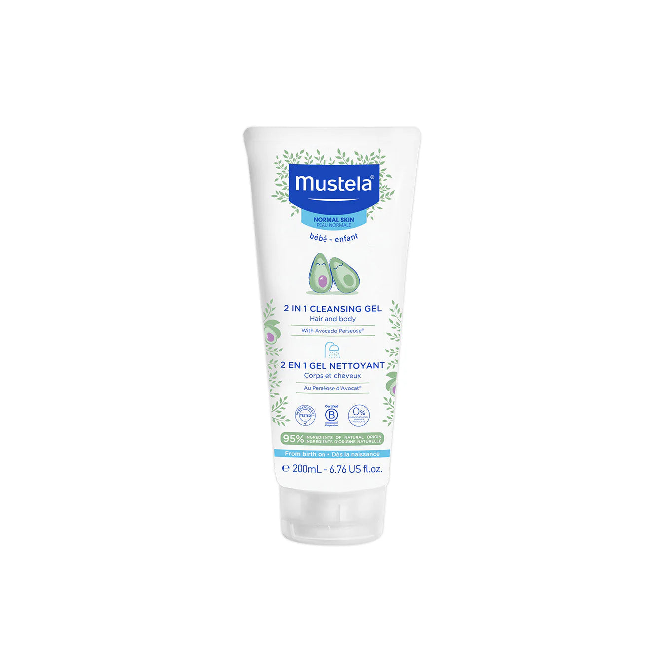 Mustela 2 in 1 Cleansing Gel with Avocado 200ml