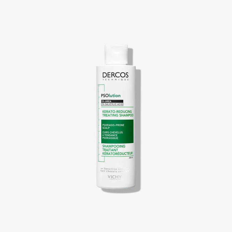 Dercos Psolution Shampoo with 5% Urea for Dry Itchy Scalp  200ml